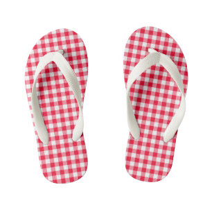 Meisjes Schattige Rode Gingham Teenslippers