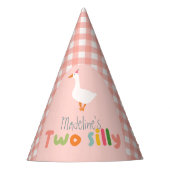 Meisjes Schattige Roze Twee Gekke Gans Feesthoedjes (Voorkant)