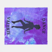 Meisjes Schattigee Dans Waterverf Fleece Deken (Voorkant (Horizontaal))