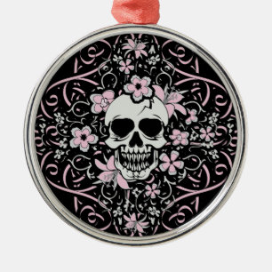 Meisjes schedel metalen ornament