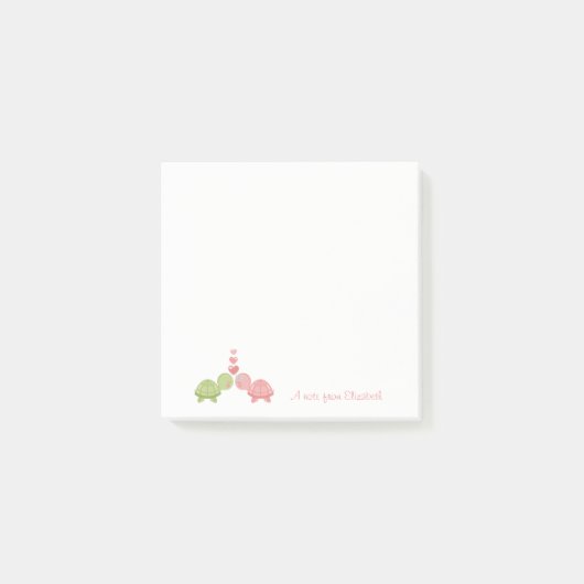 Meisjes, schildpadden in liefde post-it® notes (Voorkant)