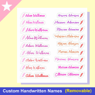 Meisjes Set van 18 labels, Elegante naamstickers m Sticker