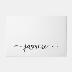 Meisjes Simple White Custom Monogram Name Script Deurmat