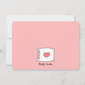 Meisjes Slumber Birthday Party, Sleepover Pajama Kaart (Achterkant)