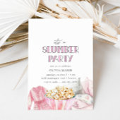 Meisjes Slumber Roze pyjama verjaardagsfeestje Kaart