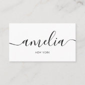 Meisjes Sociale Media QR Code White Visitekaartje (Voorkant)