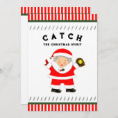 Meisjes Softball Kerstmis Feestdagenkaart (Voorkant / Achterkant)