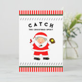 Meisjes Softball Kerstmis Feestdagenkaart (Staand voorkant)