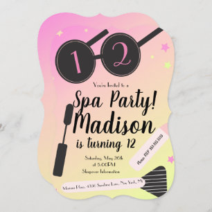 Meisjes Spa Birthday Party Makeup Sleepover Kaart