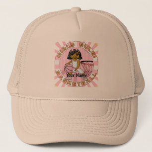 Meisjes spelen basketbal trucker pet