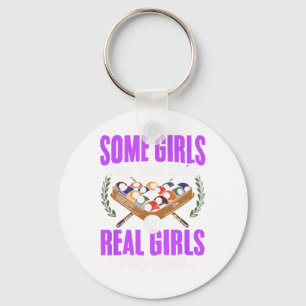 Meisjes spelen met snooker pool spelers meisje bil sleutelhanger