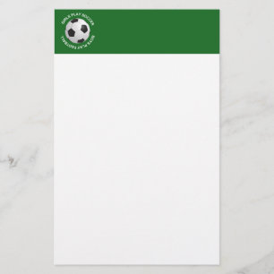 Meisjes spelen voetbal, jongens spelen football briefpapier