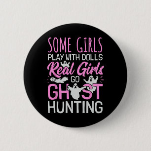 Meisjes spookjacht vrouwen Vrouw paranormale Inves Ronde Button 5,7 Cm