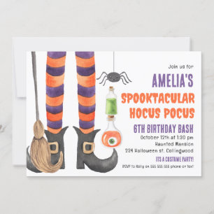 Meisjes Spooktacular Magic Halloween Verjaardag Kaart