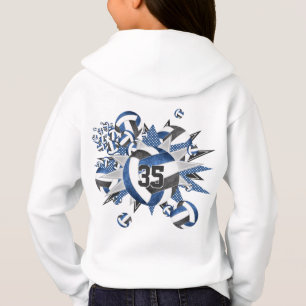 Meisjes Sport Blauw Zwart Volleyballen Sterren