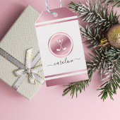 Meisjes Sport Golf Roze Rose Gold Golfer's naam Cadeaulabel