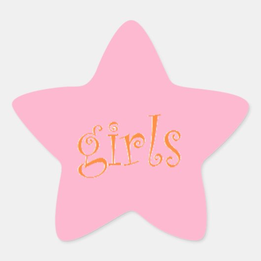 meisjes ster sticker (Voorkant)