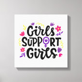 Meisjes steunen meisjes canvas afdruk (Voorkant)