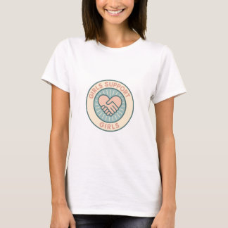 Meisjes Steunen Meisjes Handdruk Badge Feministisc T-shirt