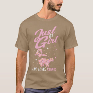 Meisjes Stinkdier Liefhebber Cute Dier vintage T-shirt