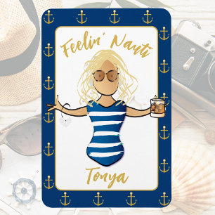 Meisjes Strand Weekend voor Haar Grappige Vakantie Magneet