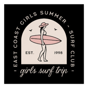 Meisjes surf trip surfen club beste vriendinnen re perfect poster