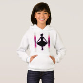 Meisjes sweatshirt met een warm roze en wit design (Voorkant volledig)