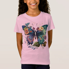 Meisjes T-shirt met  vlinder