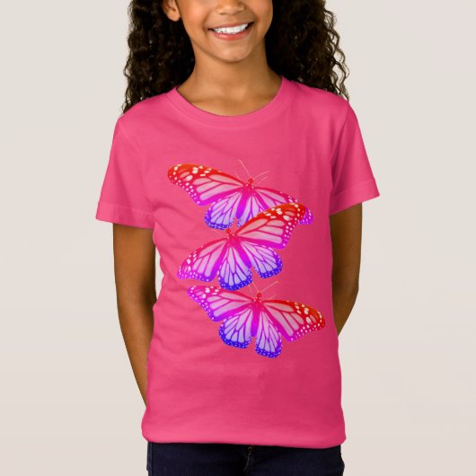 Meisjes T-shirt Neon Monarchs (Voorkant)