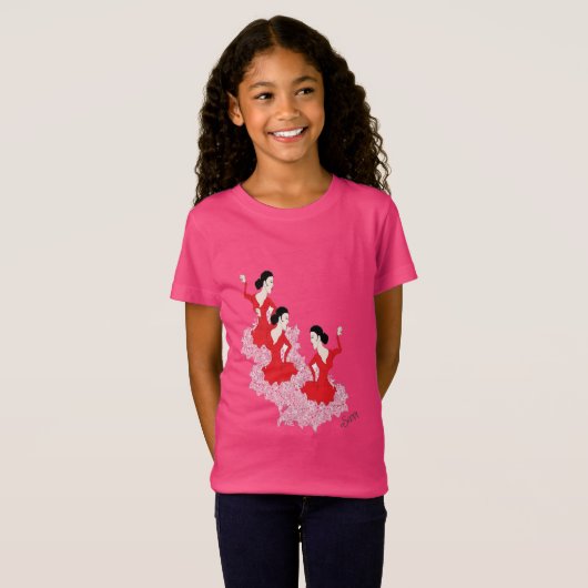 Meisjes T-shirt : Spaans danser (Voorkant volledig)
