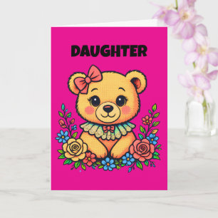 Meisjes Teddy Pop art Kaart