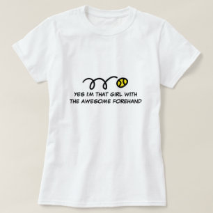 Meisjes tennis shirt met grappig citaat