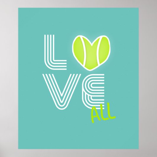 Meisjes Tennis Team Love Alles Poster (Voorkant)