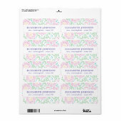 Meisjes Terug naar School Bloemen Label 2 (Full Sheet)