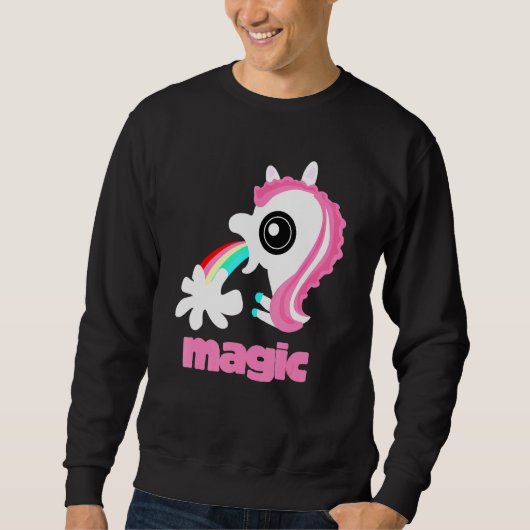 Meisjes terug naar school regenboogbarf Magic Unic Trui (Voorkant)