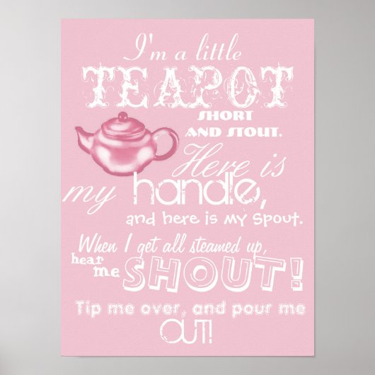 Meisjes theekamerdecor poster (Voorkant)