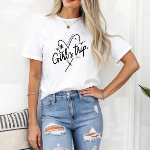 Meisjes Trip Custom Beach Bestemming Reizen T-shirt