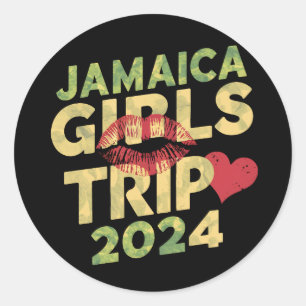 Meisjes Trip Jamaica 2024 Weekend Zomer Vakantie Ronde Sticker