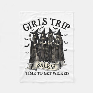 Meisjes Trip Salem Heks Halloween Salem Machusetts Fleece Deken
