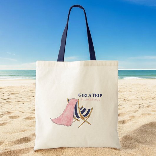 Meisjes Trip Strandstoel Custom Tote Bag