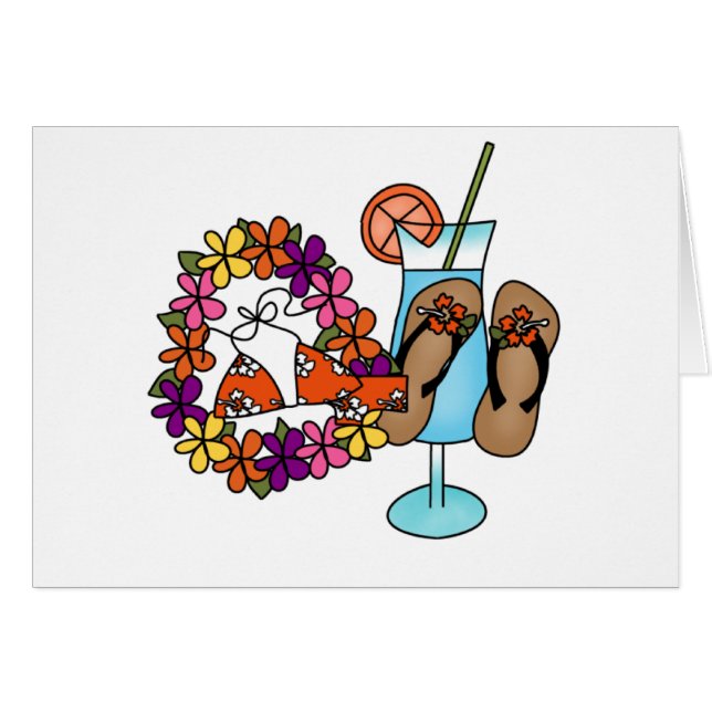 Meisjes Tropische Teenslippers drie (Voorkant Horizontaal)