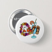 Meisjes Tropische Teenslippers drie Ronde Button 5,7 Cm (Voorkant /achterkant)