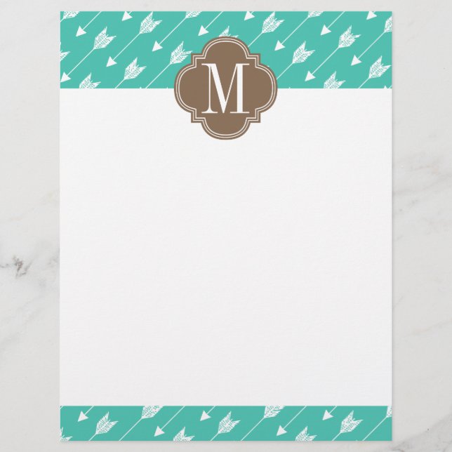 Meisjes Turquoise & brown Tribal Arrows Custom (Voorkant)