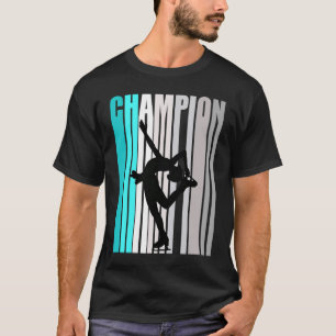 Meisjes Turquoise Schaatsen Kampioen IJsschaatsen T-shirt
