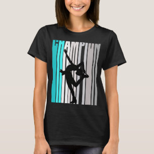 Meisjes Turquoise Schaatsen Kampioen IJsschaatsen T-shirt