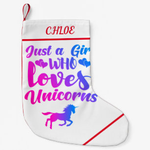 MEISJES / UNICORN CHRISTMAS STOCKING KLEINE KERSTSOK