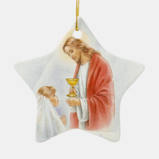 Meisjes van de eerste gemeenschap keramisch ornament