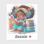 Meisjes van de Wereld Lezen - Cabo Verde Sticker (Vel)