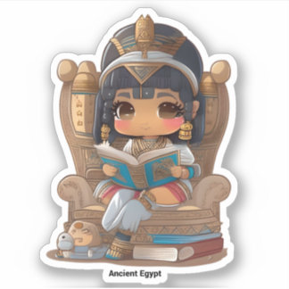 Meisjes van de Wereld Lezen - Het Oude Egypte Sticker