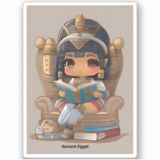 Meisjes van de Wereld Lezen - Het Oude Egypte Sticker